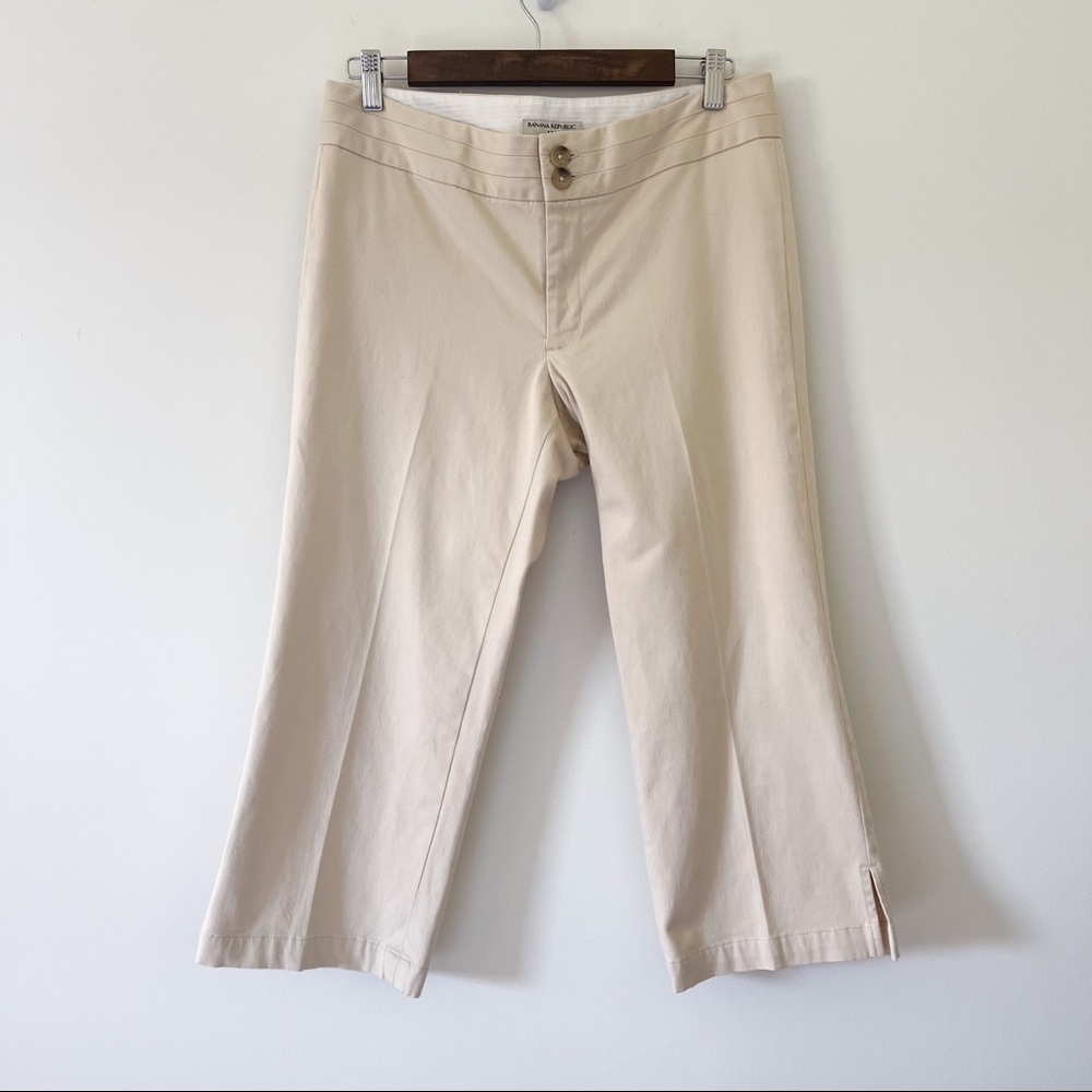 banana republic | crop tan business casual pants size 8